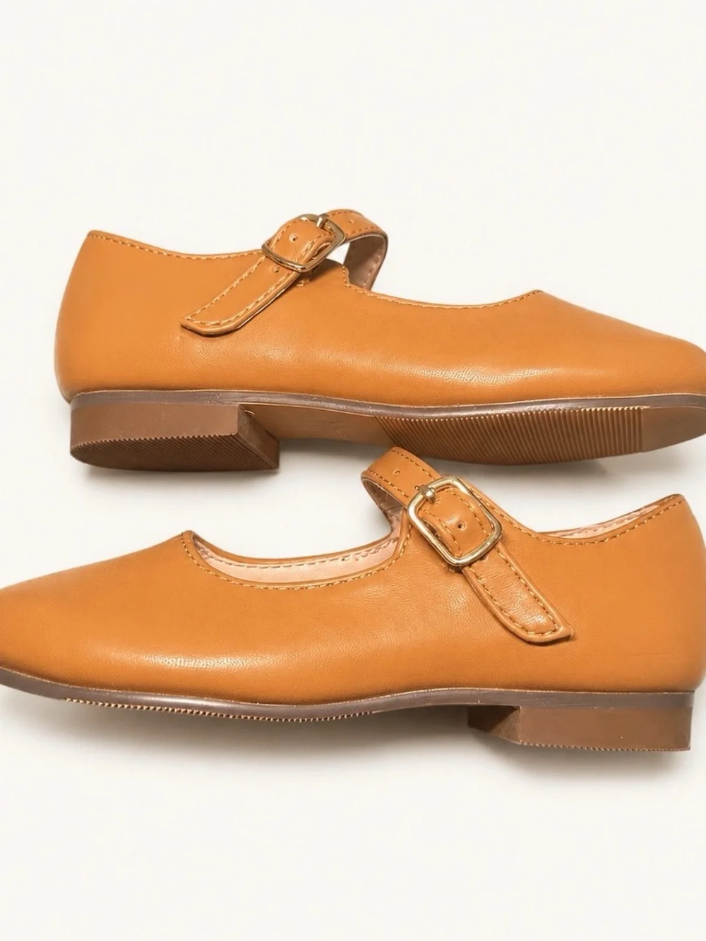 NWT Nina Bonnett Tan Leather Mary Jane Shoes Toddler 7.5 EU 24